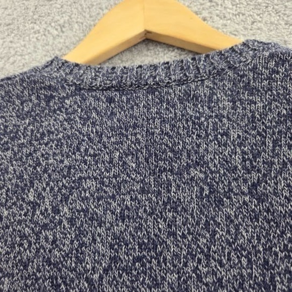 Eddie Bauer Sweater Mens Large Tall (TL) Crewneck Knit Pullover Marled Knit Blue - Picture 13 of 13